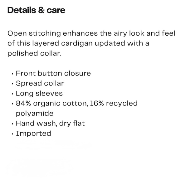 VINCE Women Italian Cotton-Blend Mesh Double Layer Cardigan White Sz M Collared - Picture 6 of 8